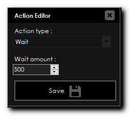 tgmacro action editor window wait action